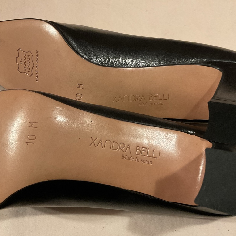 Xandra Belli Vintage Black and Dark Brown Heeled Loafer - Picture 7 of 8